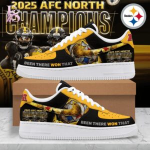 The Pittsburgh Steelers AFC North Champions Air Force Shoes is ready for casual and active days.