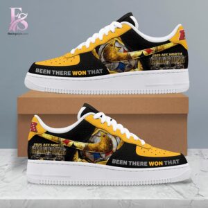 The Pittsburgh Steelers AFC North Champions Air Force Shoes is ready for casual and active days.