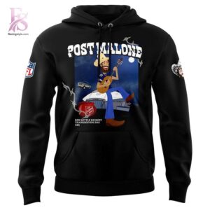 High-quality image focusing on the details of Post Malone Dallas Cowboys Hoodie.