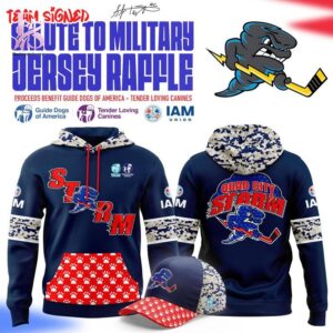 Clean, modern, and ready to use - the Quad City Storm Military Night Hoodie.