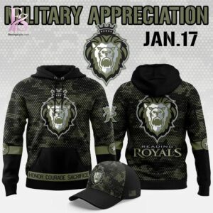 Casual and fashionable outfit suitable for all seasons Reading Royals Military Appreciation 2026 Hoodie 1.