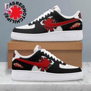 The Red Hot Chili Peppers black Air Force Shoes is ready for casual and active days.