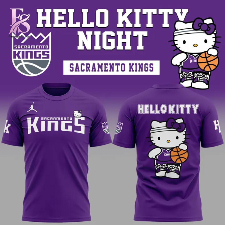 The Sacramento Kings x Hello Kitty Night 2026 T Shirt 1 combines ease, comfort, and a timeless everyday style.