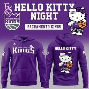 The Sacramento Kings x Hello Kitty Night 2026 T Shirt 2 combines ease, comfort, and a timeless everyday style.