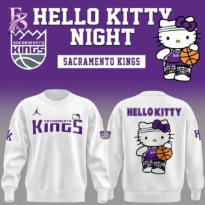 The Sacramento Kings x Hello Kitty Night 2026 T Shirt 3 combines ease, comfort, and a timeless everyday style.