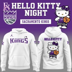 The Sacramento Kings x Hello Kitty Night 2026 T Shirt 4 combines ease, comfort, and a timeless everyday style.