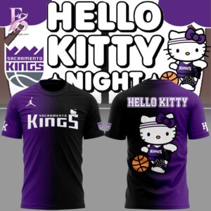 Comfortable and fashionable clothing item ideal for street style in Sacramento Kings x Hello Kitty Night Sweatshirt 2