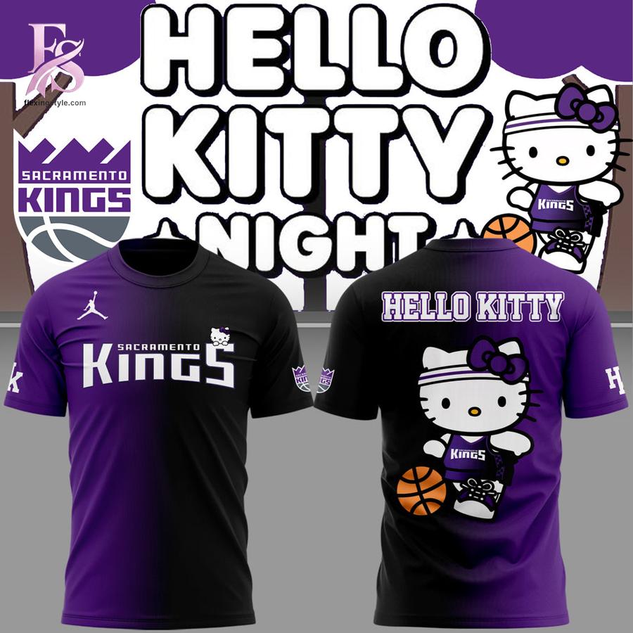 Comfortable and fashionable clothing item ideal for street style in Sacramento Kings x Hello Kitty Night Sweatshirt 2