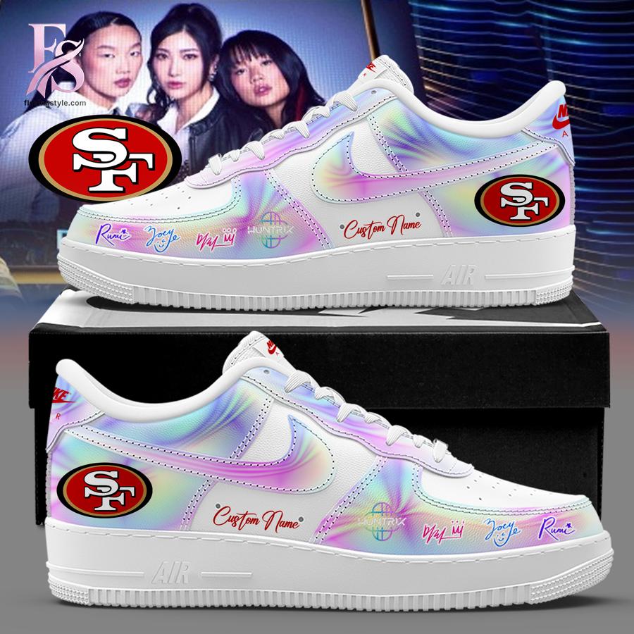 The San Francisco 49ers KPop Demon Hunters Air Force Shoes 1 is made to feel good and look good.