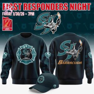 A simple choice for everyday fashion: San Jose Barracuda First Responders Night Sweatshirt 1.