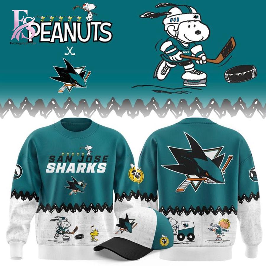 The San Jose Sharks Peanuts Night Snoopy Hoodie is easy to match and easy to enjoy.