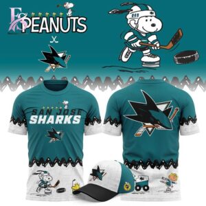 The San Jose Sharks Peanuts Night Snoopy Hoodie is easy to match and easy to enjoy.
