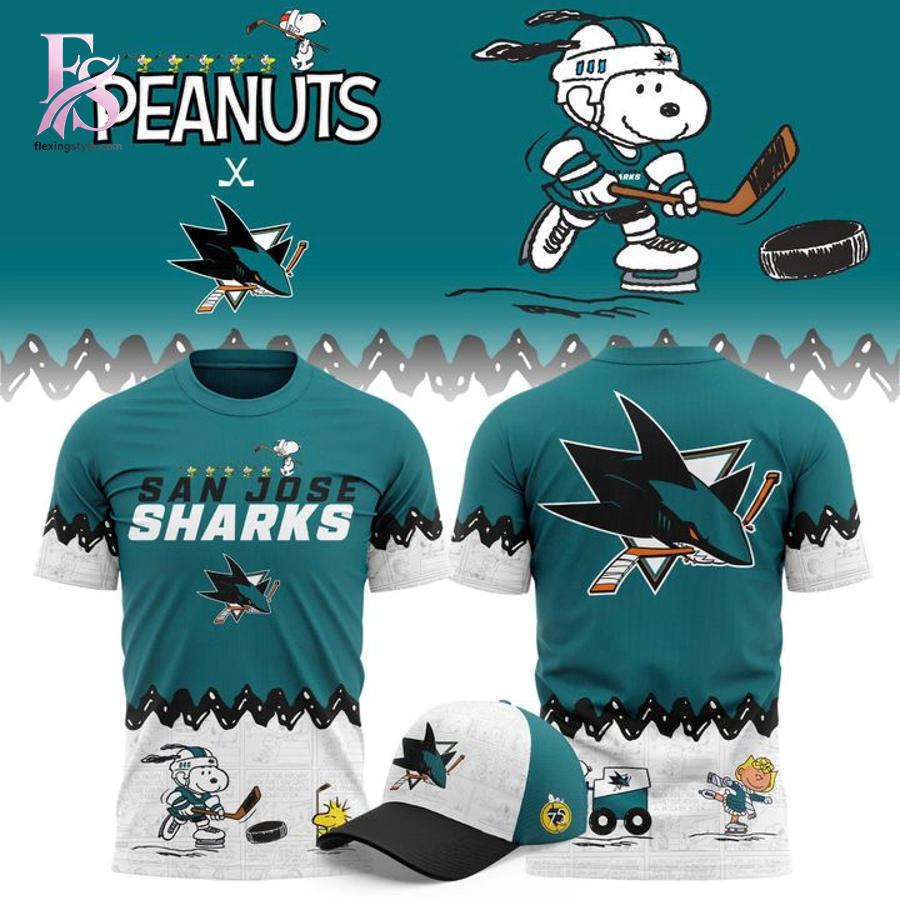 The San Jose Sharks Peanuts Night Snoopy Hoodie is easy to match and easy to enjoy.
