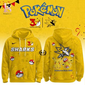 High quality fashion product designed for everyday wear and comfort San Jose Sharks Pokemon 30th Anniversary Hoodie 1