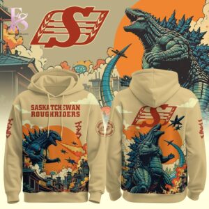 The Saskatchewan Roughriders Special Godzilla Hoodie is easy to match and easy to enjoy.