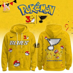 The St Louis Blues Pokemon 30th Anniversary Hoodie 1 combines ease, comfort, and a timeless everyday style.