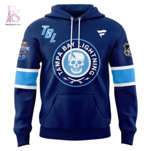 The Tampa Bay Lightning 2026 Stadium Series Locker Room Blue Hoodie 2 keeps your look clean and comfortable.