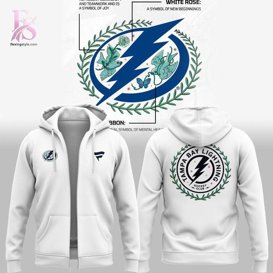 The Tampa Bay Lightning Stronger Together for Mental Health Hoodie 2 combines ease, comfort, and a timeless everyday style.