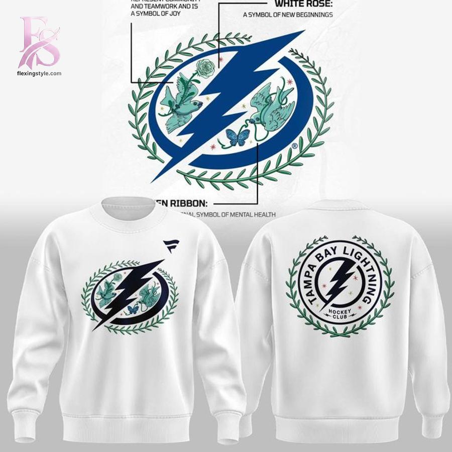 The Tampa Bay Lightning Stronger Together for Mental Health Hoodie 3 combines ease, comfort, and a timeless everyday style.