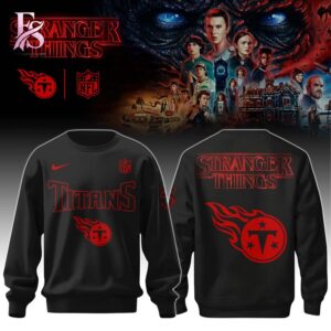 The Tennessee Titans Stranger Things Sweatshirt shown with a modern and casual look.