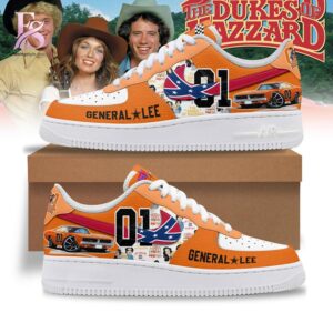 Clean, modern, and ready to use - the The Dukes of Hazzard General Lee Air Force Shoes.