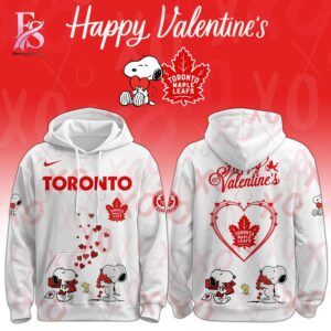 Visual preview of Toronto Maple Leafs Valentine Snoopy Hoodie 1 suitable for online shopping.