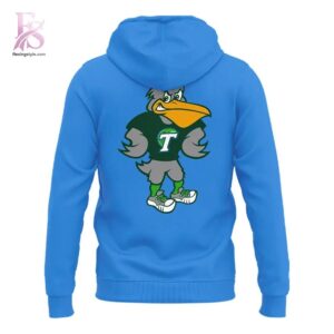 The Tulane Green Wave Baseball Sluggerbird Uniform Hoodie shown with a modern and casual look.
