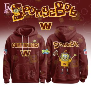 The Washington Commanders SpongeBob Hoodie offers a balanced mix of style and versatility.