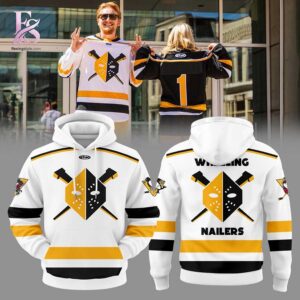 Unisex fashion apparel with modern streetwear design with theWheeling Nailers Our 2025 26 Replica White Hoodie 1