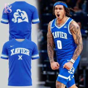 Fashion product showcasing a modern and stylish design suitable for everyday wear Xavier Musketeers Running Man Shirt 1