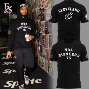 Detailed front view of 2026 Cleveland Cavaliers NBA Pioneers Day Hoodie 4 showing vibrant colors and clean finishing.