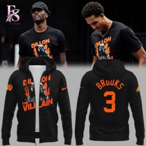 Clear visual showing the style of 2026 Dillon The Villain Brooks Phoenix Suns T Shirt 3.