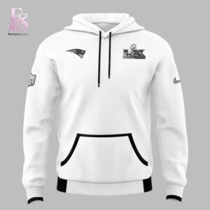 Clear visual showing the style of 2026 New England Patriots Super Bowl LX Opening Night Uniform Hoodie 2.