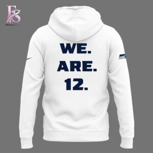 Detailed front view of 2026 Seattle Seahawks We Did Not Care Hoodie 3 showing vibrant colors and clean finishing.