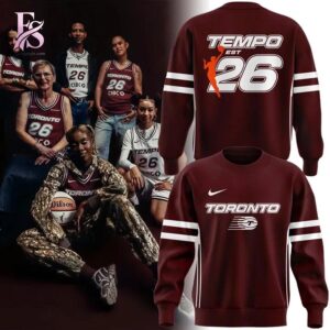 Detailed front view of 2026 Toronto Tempo Uniforms Sweatshirt 1 showing vibrant colors and clean finishing.