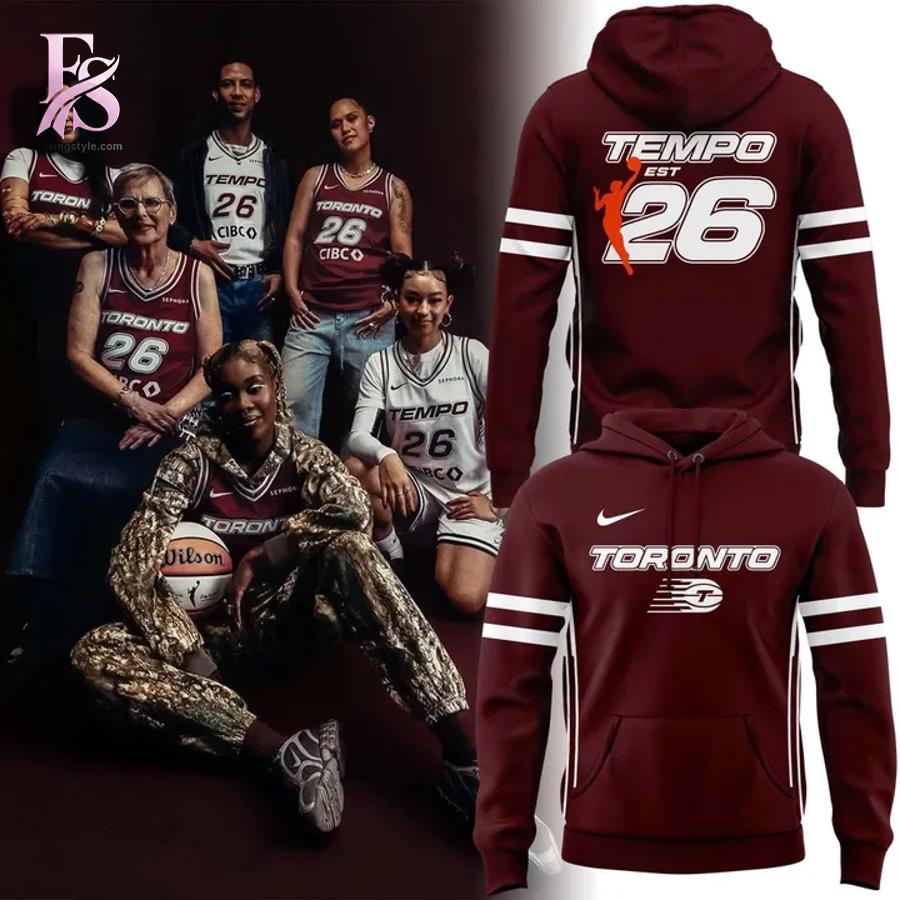 Detailed front view of 2026 Toronto Tempo Uniforms Sweatshirt 2 showing vibrant colors and clean finishing.