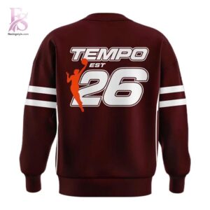 Detailed front view of 2026 Toronto Tempo Uniforms Sweatshirt 4 showing vibrant colors and clean finishing.