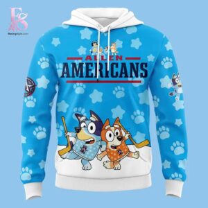 High-quality view of Allen Americans Bluey Day 2026 Hoodie 2 featuring a stylish custom design, perfect for everyday wear or street fashion.