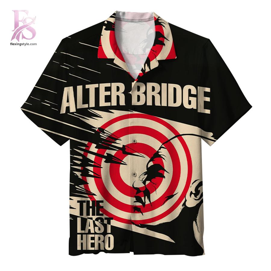 Detailed product photo of Alter Bridge The Last Hero album Hawaiian Shirt 1 with eye-catching graphics.