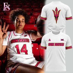 High-quality view of Arizona State Sun Devils Basketball Pink for a Purpose Hoodie 4 featuring a stylish custom design, perfect for everyday wear or street fashion.