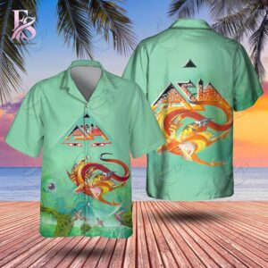 Detailed product photo of Asia Band XXX Album Hawaiian Shirt 1 with eye-catching graphics.