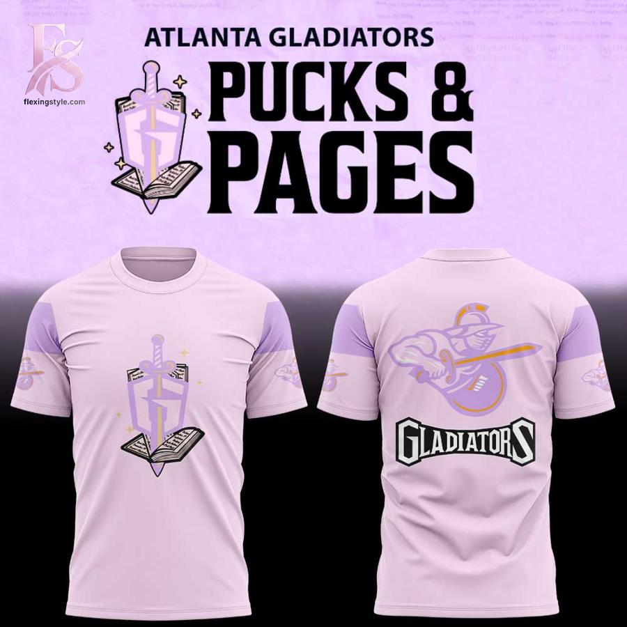 Clear product photo of Atlanta Gladiators Pucks and Pages Night Hoodie 3 with modern design and everyday appeal.