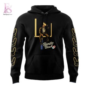 Clear visual showing the style of Bad Bunny Benito Bowl Hoodie 2.