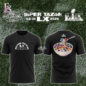 High-quality image of Bad Bunny x Super Taz n Cereal Bowl T shirt 1 with vibrant colors and sharp details.