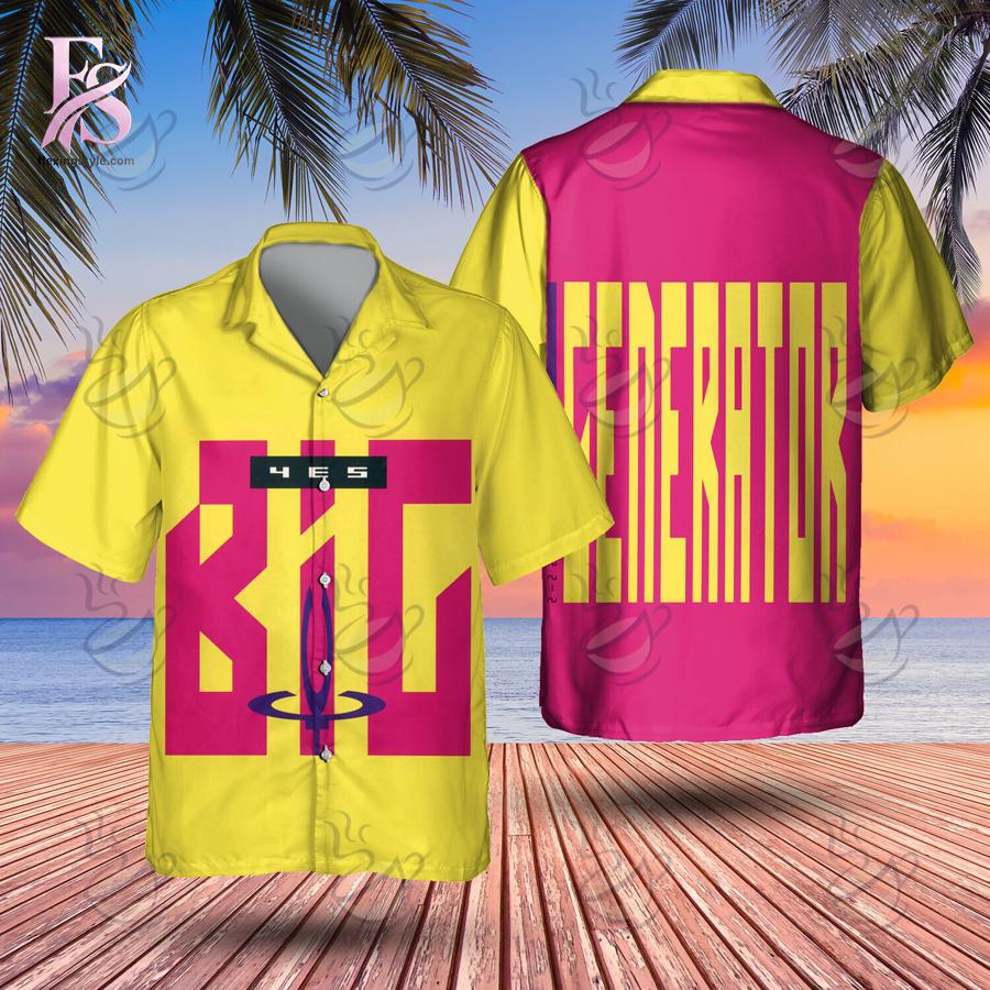 Detailed product photo of Big Generator YES Hawaiian Shirt 1 with eye-catching graphics.