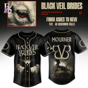 Clear product photo of Black Veil Brides From Ashes To New Tour 2026 Baseball Jersey 3 with modern design and everyday appeal.