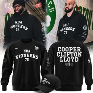 Stylish streetwear outfit featuring modern casual layering in Boston Celtics Honoring three legends that changed the game forever Shirt 2 perfect for everyday fashion looks