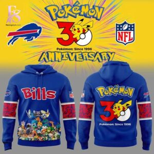High-quality fashion item made for comfort and durability – Buffalo Bills Pokemon 30th Anniversary Hoodie 1