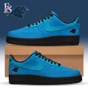 Eye catching apparel design perfect for trend focused outfits in Carolina Panthers Nike Air Force 1 1