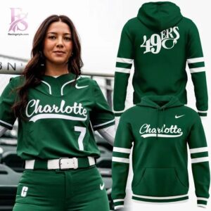 Eye catching apparel design perfect for trend focused outfits in Charlotte 49ers Store Classic Script Shirt 2